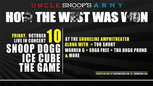 Snoop Dogg, Ice Cube, The Game & Warren G at Shoreline Amphitheatre